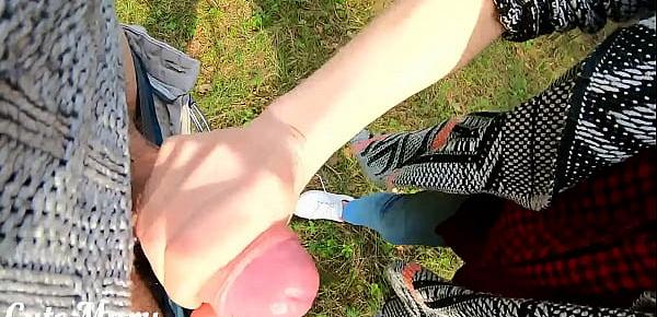  FIRST TIME OUTDOOR BLOWJOB AND SWALLOW - OUTDOOR RECREATION!